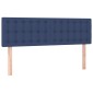 vidaXL Κρεβάτι Boxspring με Στρώμα & LED Μπλε 140x190 εκ. Υφασμάτινο