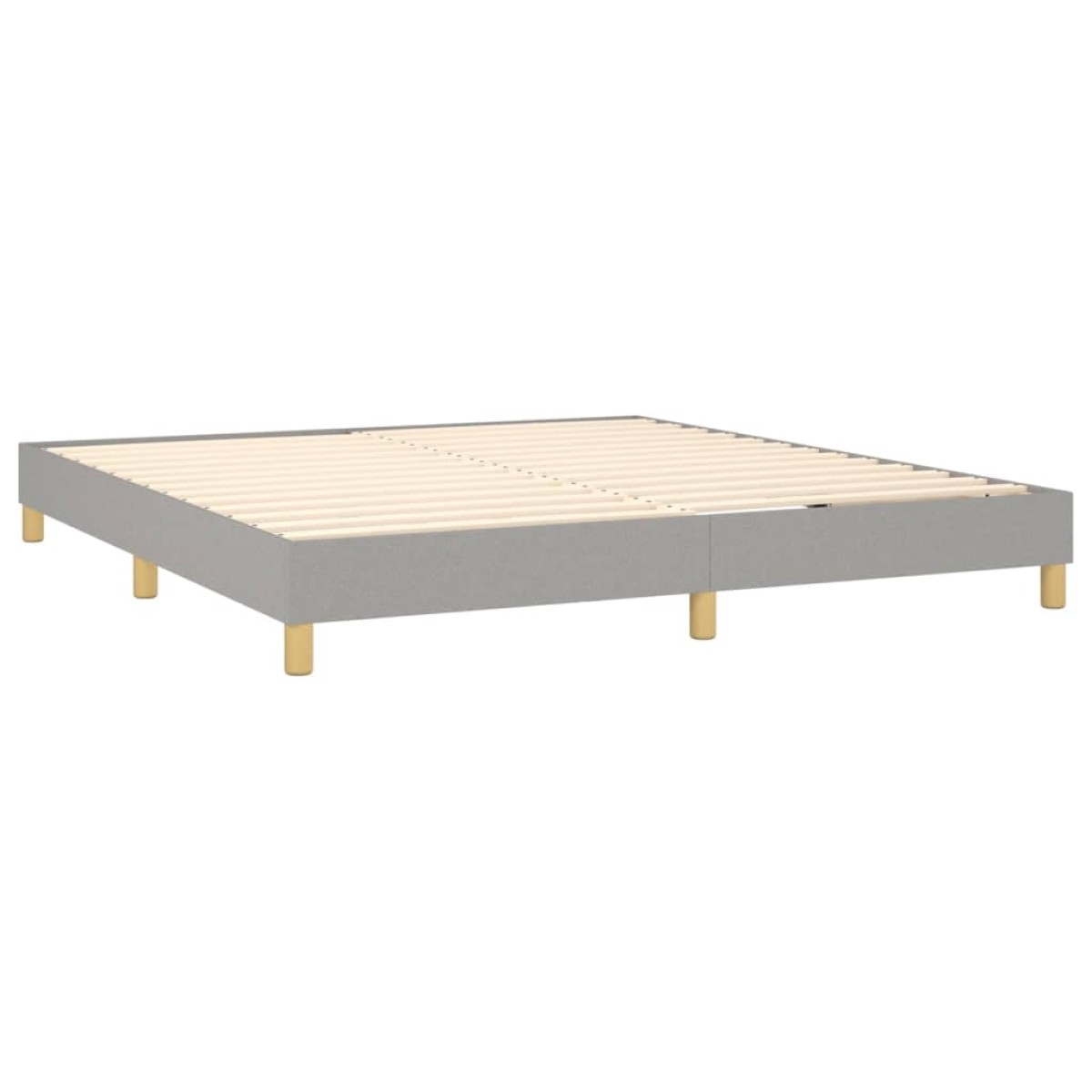 vidaXL Κρεβάτι Boxspring με Στρώμα & LED Αν.Γκρι 160x200 εκ Υφασμάτινο