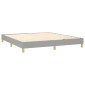 vidaXL Κρεβάτι Boxspring με Στρώμα & LED Αν.Γκρι 160x200 εκ Υφασμάτινο