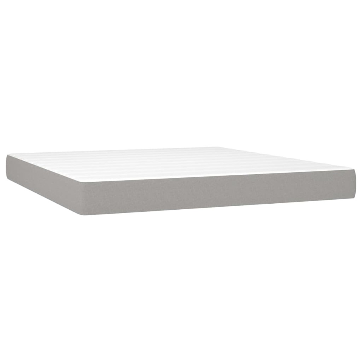 vidaXL Κρεβάτι Boxspring με Στρώμα & LED Αν.Γκρι 160x200 εκ Υφασμάτινο