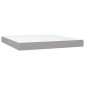 vidaXL Κρεβάτι Boxspring με Στρώμα & LED Αν.Γκρι 160x200 εκ Υφασμάτινο