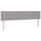 vidaXL Κρεβάτι Boxspring με Στρώμα & LED Αν.Γκρι 160x200 εκ Υφασμάτινο