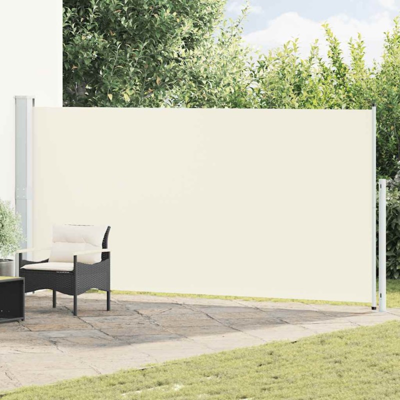 vidaXL Σκίαστρο Πλαϊνό Συρόμενο Βεράντας Κρεμ 180 x 500 εκ.
