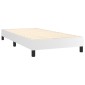 vidaXL Κρεβάτι Boxspring με Στρώμα & LED Λευκό 80x200 εκ. Συνθ. Δέρμα