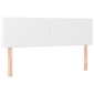 vidaXL Κρεβάτι Boxspring με Στρώμα & LED Λευκό 140x200 εκ. Συνθ. Δέρμα