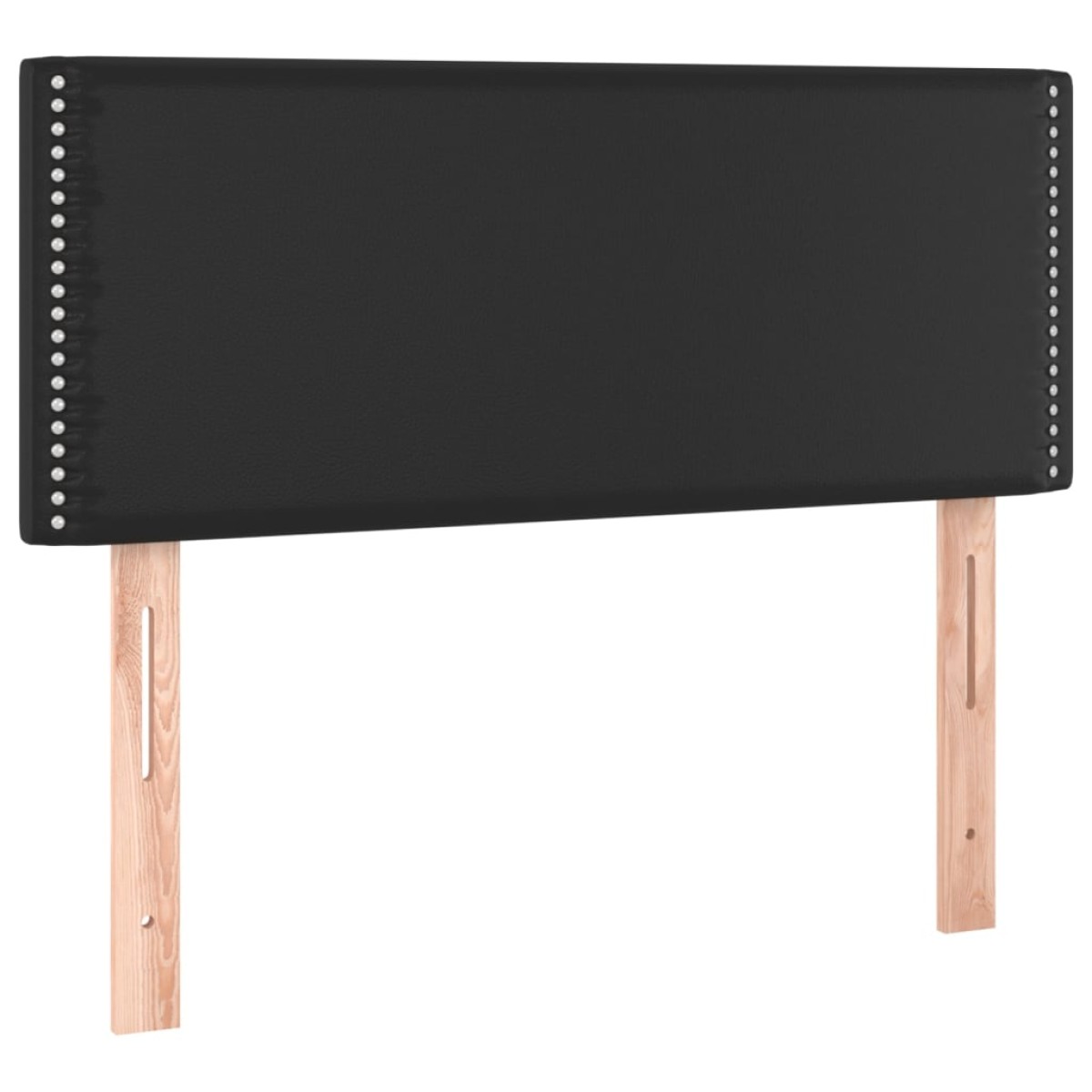 vidaXL Κρεβάτι Boxspring με Στρώμα & LED Μαύρο 100x200 εκ. Συνθ. Δέρμα