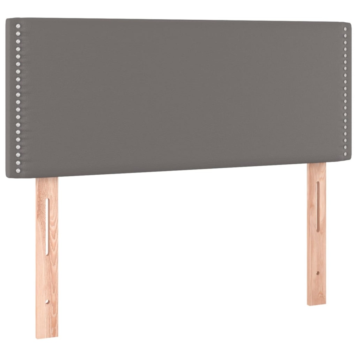 vidaXL Κρεβάτι Boxspring με Στρώμα & LED Γκρι 120x200 εκ. Συνθ. Δέρμα