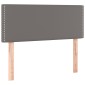 vidaXL Κρεβάτι Boxspring με Στρώμα & LED Γκρι 120x200 εκ. Συνθ. Δέρμα