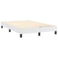 vidaXL Κρεβάτι Boxspring με Στρώμα & LED Λευκό 120x200 εκ. Συνθ. Δέρμα