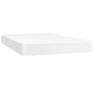 vidaXL Κρεβάτι Boxspring με Στρώμα & LED Λευκό 120x200 εκ. Συνθ. Δέρμα