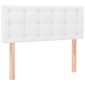 vidaXL Κρεβάτι Boxspring με Στρώμα & LED Λευκό 120x200 εκ. Συνθ. Δέρμα