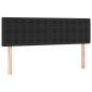 vidaXL Κρεβάτι Boxspring με Στρώμα & LED Μαύρο 140x190 εκ. Συνθ. Δέρμα