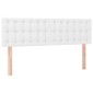 vidaXL Κρεβάτι Boxspring με Στρώμα & LED Λευκό 140x200 εκ. Συνθ. Δέρμα