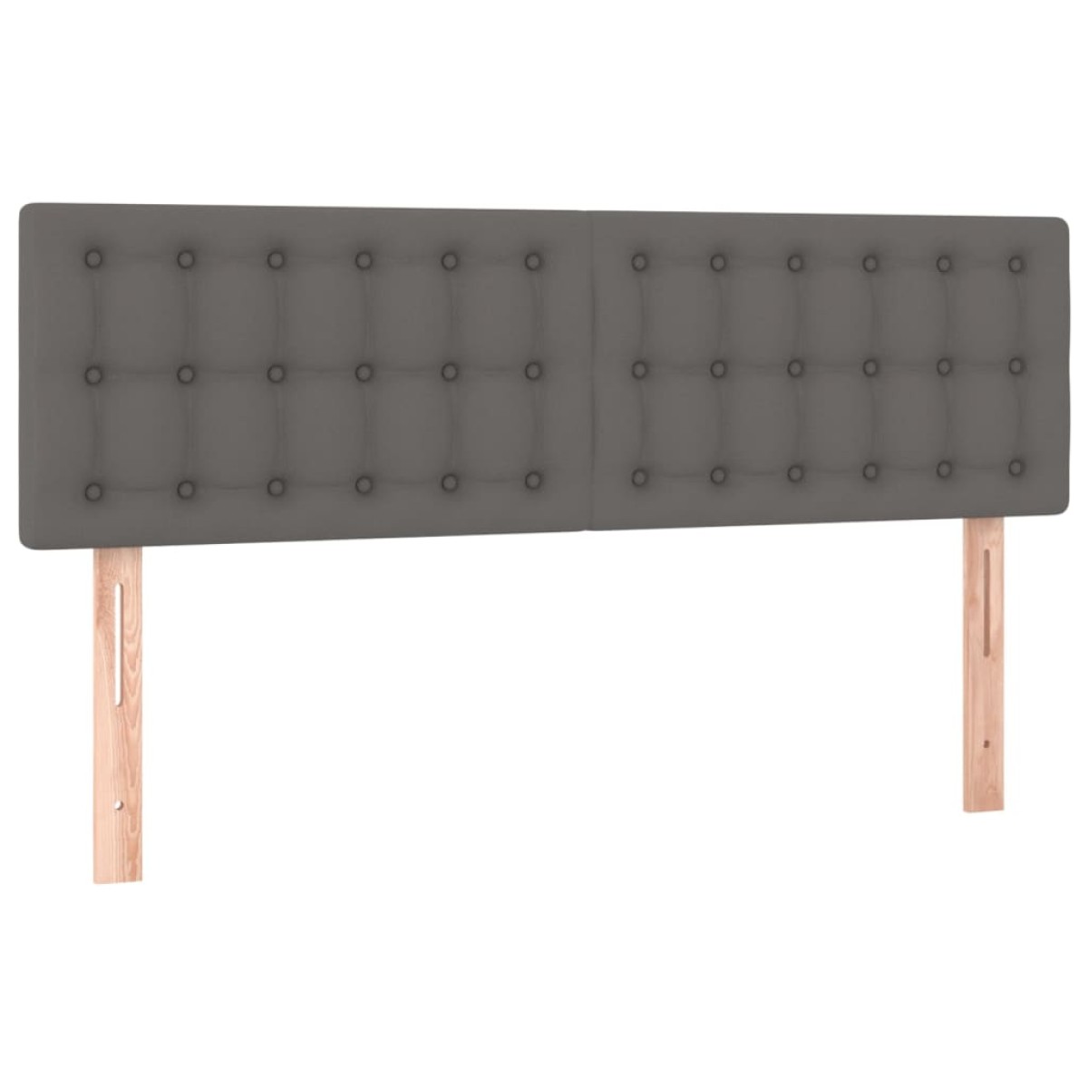vidaXL Κρεβάτι Boxspring με Στρώμα & LED Γκρι 140x200 εκ. Συνθ. Δέρμα