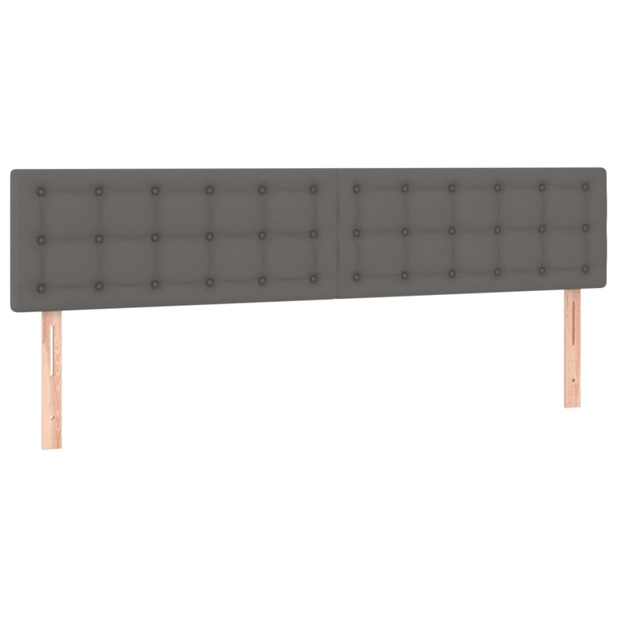 vidaXL Κρεβάτι Boxspring με Στρώμα & LED Γκρι 160x200 εκ. Συνθ. Δέρμα