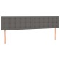 vidaXL Κρεβάτι Boxspring με Στρώμα & LED Γκρι 160x200 εκ. Συνθ. Δέρμα