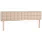 vidaXL Κρεβάτι Boxspring Στρώμα&LED Καπουτσίνο 160x200 εκ. Συνθ. Δέρμα