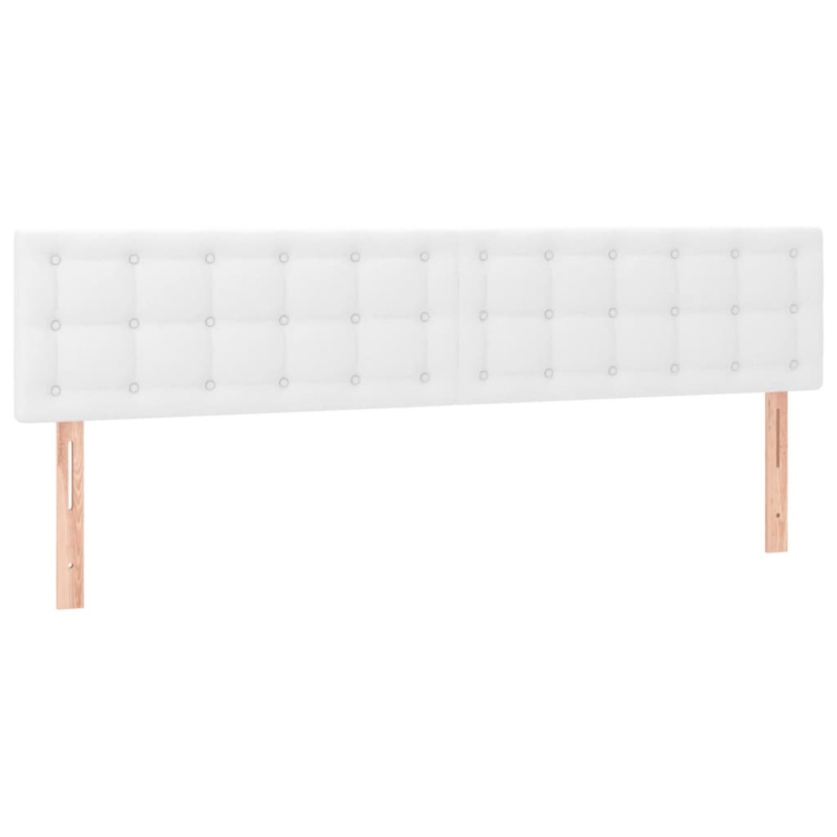vidaXL Κρεβάτι Boxspring με Στρώμα & LED Λευκό 200x200 εκ. Συνθ. Δέρμα