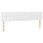 vidaXL Κρεβάτι Boxspring με Στρώμα & LED Λευκό 200x200 εκ. Συνθ. Δέρμα