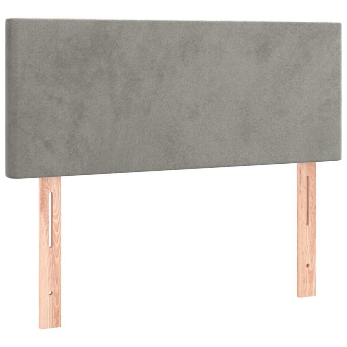 vidaXL Κρεβάτι Boxspring με Στρώμα & LED Αν.Γκρι 80x200 εκ. Βελούδινο