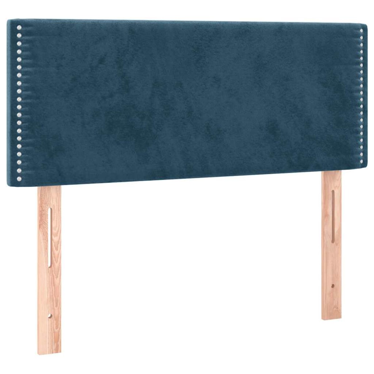 vidaXL Κρεβάτι Boxspring με Στρώμα & LED Σκ. Μπλε 100x200εκ. Βελούδινο