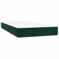 vidaXL Κρεβάτι Boxspring με Στρώμα & LED Σκ. Πράσινο 80x200 εκ Βελούδο