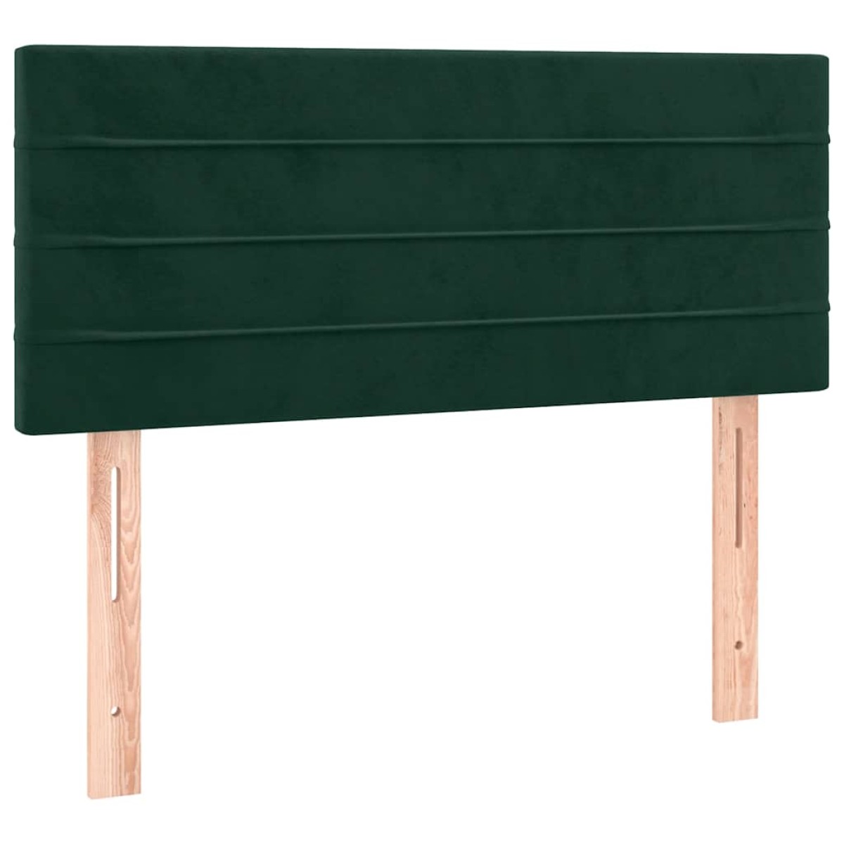 vidaXL Κρεβάτι Boxspring με Στρώμα & LED Σκ. Πράσινο 80x200 εκ Βελούδο
