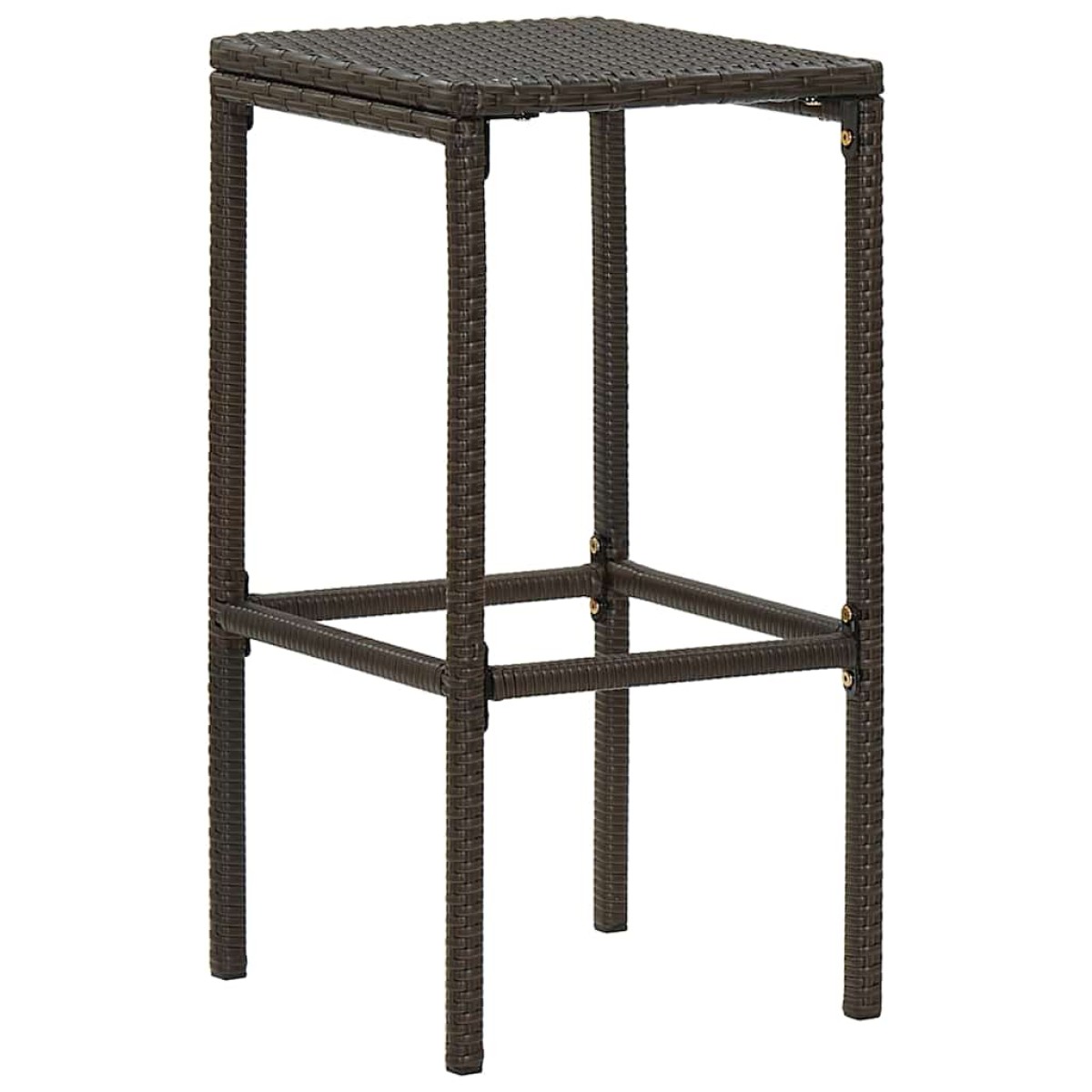 vidaXL Σκαμπό Μπαρ 6 τεμ. Καφέ από Συνθετικό Ρατάν με Μαξιλάρια
