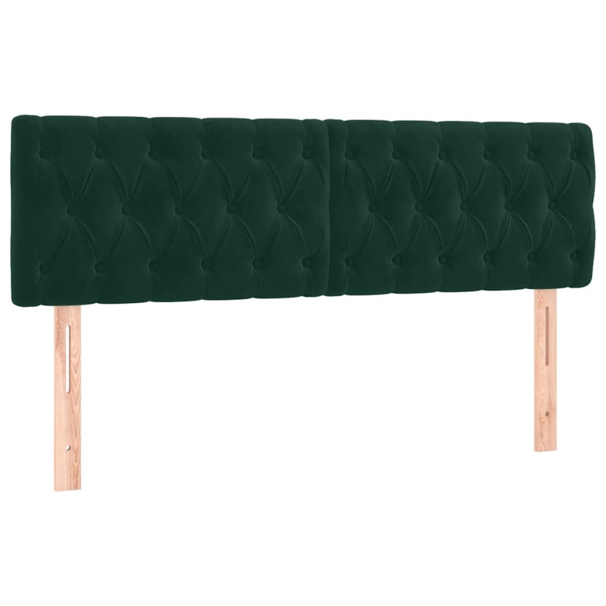 vidaXL Κρεβάτι Boxspring με Στρώμα & LED Σκ. Πράσινο 140x200εκ Βελούδο