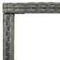 vidaXL Τραπέζι Μπαρ Κήπου Γκρι 130x60x110 εκ. Συνθετικό Ρατάν/Γυαλί