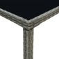 vidaXL Τραπέζι Μπαρ Κήπου Γκρι 130x60x110 εκ. Συνθετικό Ρατάν/Γυαλί