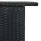 vidaXL Τραπέζι Μπαρ Κήπου Μαύρο 120x55x110 εκ. από Συνθετικό Ρατάν