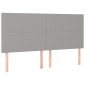 vidaXL Κρεβάτι Boxspring με Στρώμα & LED Αν.Γκρι 160x200εκ. Υφασμάτινο
