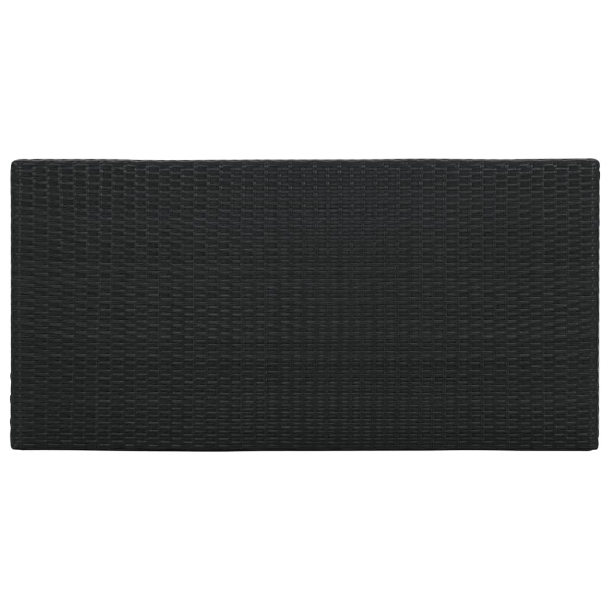 vidaXL Τραπέζι Μπαρ με Ράφια Μαύρο 120x60x110 εκ. από Συνθετικό Ρατάν