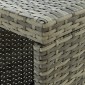 vidaXL Τραπέζι Μπαρ με Ράφια Γκρι 120x60x110 εκ. από Συνθετικό Ρατάν