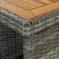 vidaXL Τραπέζι Μπαρ με Ράφια Γκρι 120x60x110 εκ. από Συνθετικό Ρατάν