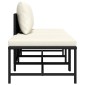vidaXL Σετ Καναπέ Κήπου 3 Τεμαχίων Μαύρο Συνθετικό Ρατάν με Μαξιλάρια