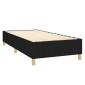 vidaXL Κρεβάτι Boxspring με Στρώμα & LED Μαύρο 90x190 εκ. Υφασμάτινο