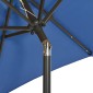 vidaXL Ομπρέλα με LED Αζούρ Μπλε 200 x 211 εκ. Αλουμινίου