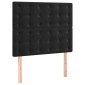 vidaXL Κρεβάτι Boxspring με Στρώμα & LED Μαύρο 90x200 εκ. Βελούδινο