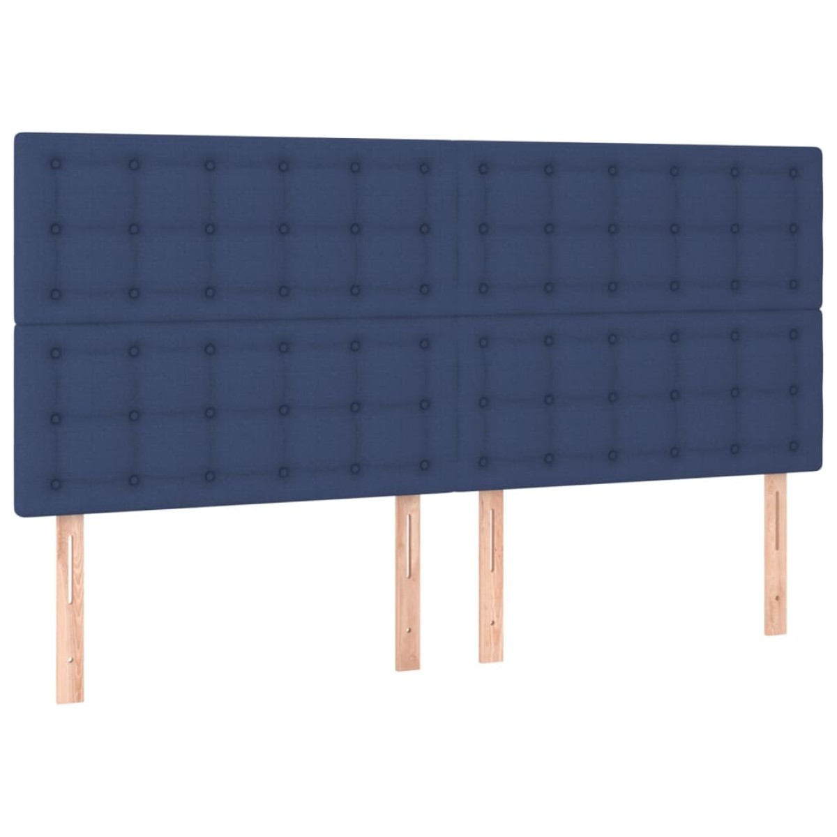 vidaXL Κρεβάτι Boxspring με Στρώμα Μπλε 180x200 εκ. Υφασμάτινο