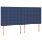 vidaXL Κρεβάτι Boxspring με Στρώμα Μπλε 180x200 εκ. Υφασμάτινο