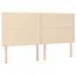 vidaXL Κρεβάτι Boxspring με Στρώμα Κρεμ 180x200 εκ. Υφασμάτινο