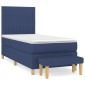 vidaXL Κρεβάτι Boxspring με Στρώμα Μπλε 90x190 εκ.Υφασμάτινο