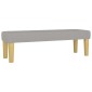 vidaXL Κρεβάτι Boxspring με Στρώμα Ανοιχτό Γκρι 200x200 εκ. Υφασμάτινο