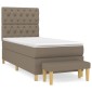 vidaXL Κρεβάτι Boxspring με Στρώμα Taupe 80x200 εκ. Υφασμάτινο