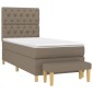 vidaXL Κρεβάτι Boxspring με Στρώμα Taupe 80x200 εκ. Υφασμάτινο
