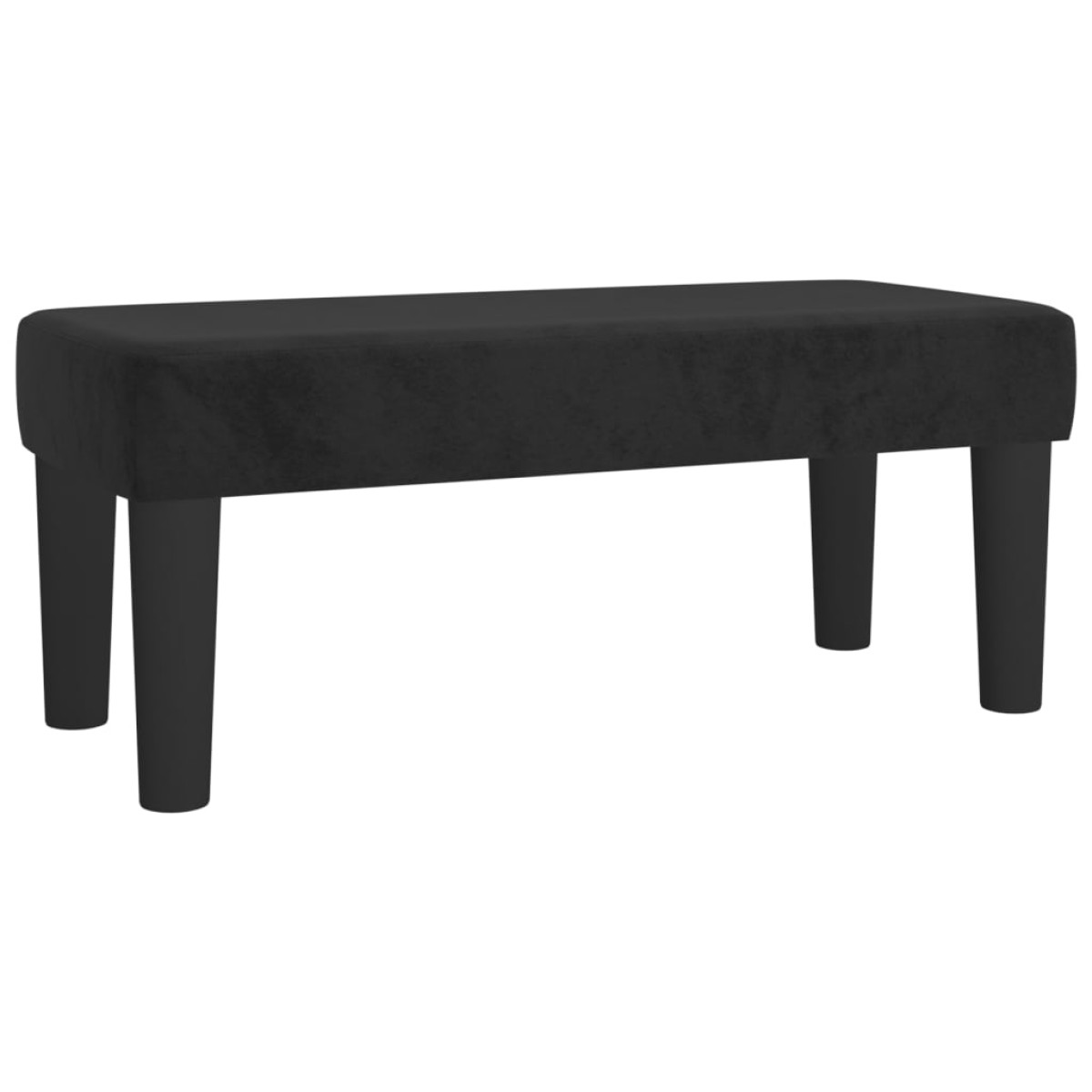 vidaXL Κρεβάτι Boxspring με Στρώμα Μαύρο 90x200 εκ. Βελούδινο
