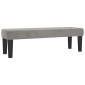 vidaXL Κρεβάτι Boxspring με Στρώμα Ανοιχτό Γκρι 140x190 εκ. Βελούδινο