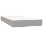 vidaXL Κρεβάτι Boxspring με Στρώμα & LED Αν.Γκρι 80x200 εκ. Υφασμάτινο